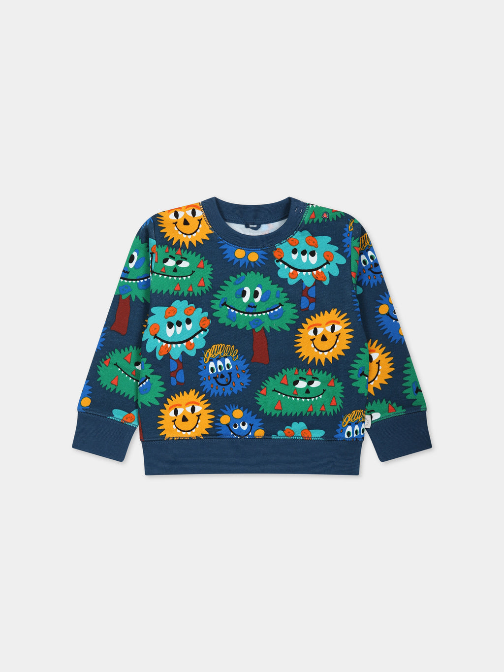 Blue sweatshirt for baby boy with print